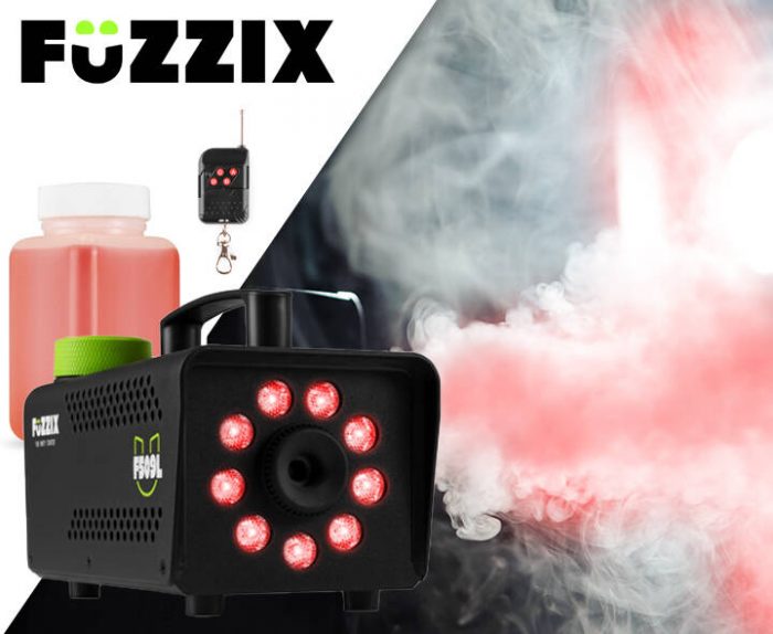 Fuzzix – Wytwornica dymu F509L z efektem LED RGB Fuzzix+ płyn gratis 10