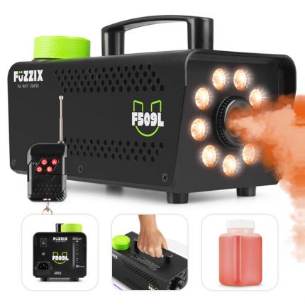 Fuzzix – Wytwornica dymu F509L z efektem LED RGB Fuzzix+ płyn gratis 2