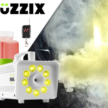 Fuzzix – Wytwornica dymu F509LW z efektem LED RGB biała Fuzzix+ płyn gratis 3