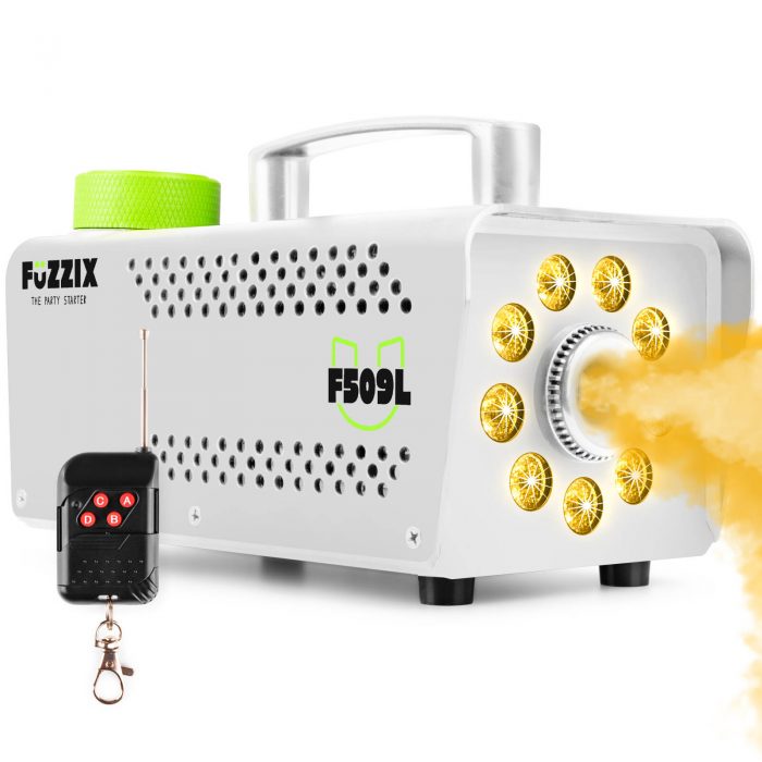 Fuzzix – Wytwornica dymu F509LW z efektem LED RGB biała Fuzzix+ płyn gratis 10