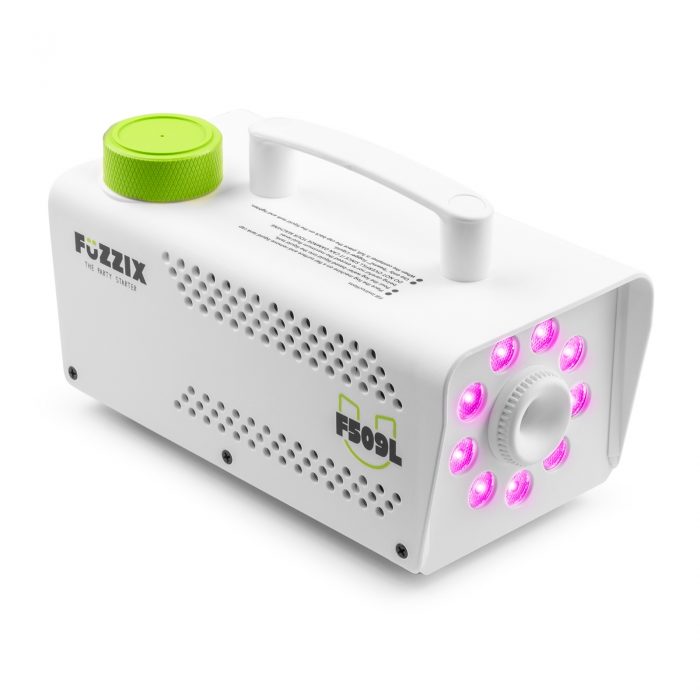Fuzzix – Wytwornica dymu F509LW z efektem LED RGB biała Fuzzix+ płyn gratis 12