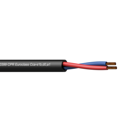 Procab CLS215-CCA/1 Loudspeaker cable – 2 x 1.5 mm2 – 16 AWG –  EN50399 CPR Euroclass Cca-s1b,d0