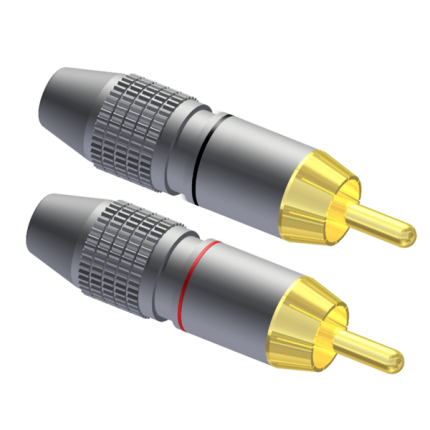 Procab VC209-P Cable connector – RCA/Cinch male – pair Connector 25 pcs box