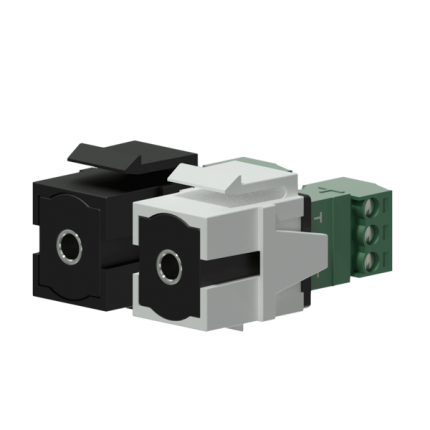 Procab VCK315/B Keystone adapter – 3.5 mm Jack female – 3-p terminal block Black