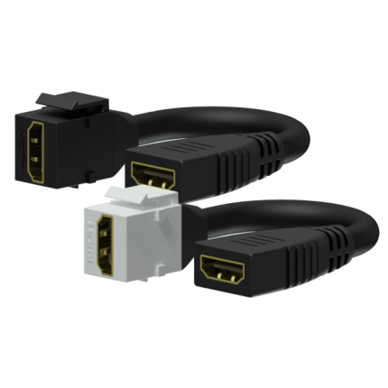 Procab VCK450/W Keystone adapter – HDMI A female – HDMI A female – pigtail White