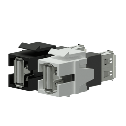 Procab VCK622/W Keystone adapter – USB 2.0 A – USB 2.0 A White