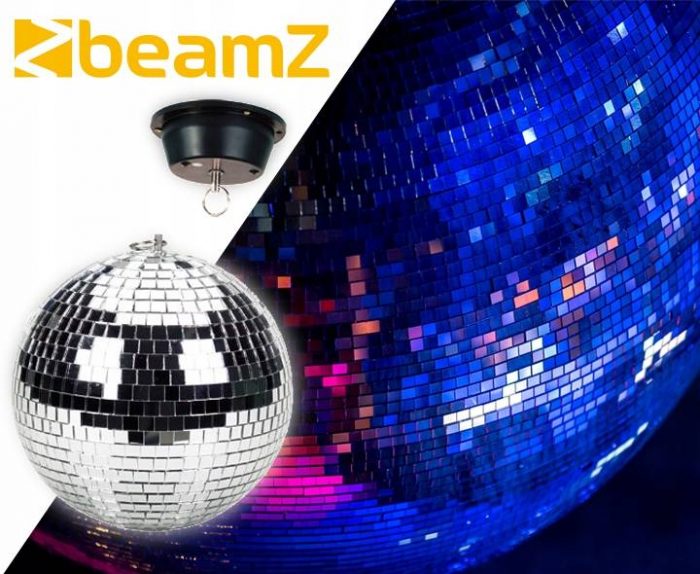 BeamZ – Zestaw: Kula lustrzana 20cm + napęd sieciowy Beamz 10