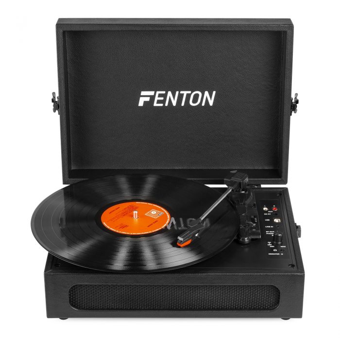 FENTON – Gramofon w walizce RP118B Fenton wejście/wyjście BT czarny+ winyl gratis 10