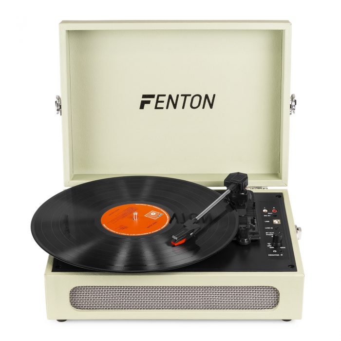FENTON – Gramofon w walizce RP118C Fenton wejście/wyjście BT zielony+ winyl gratis 10