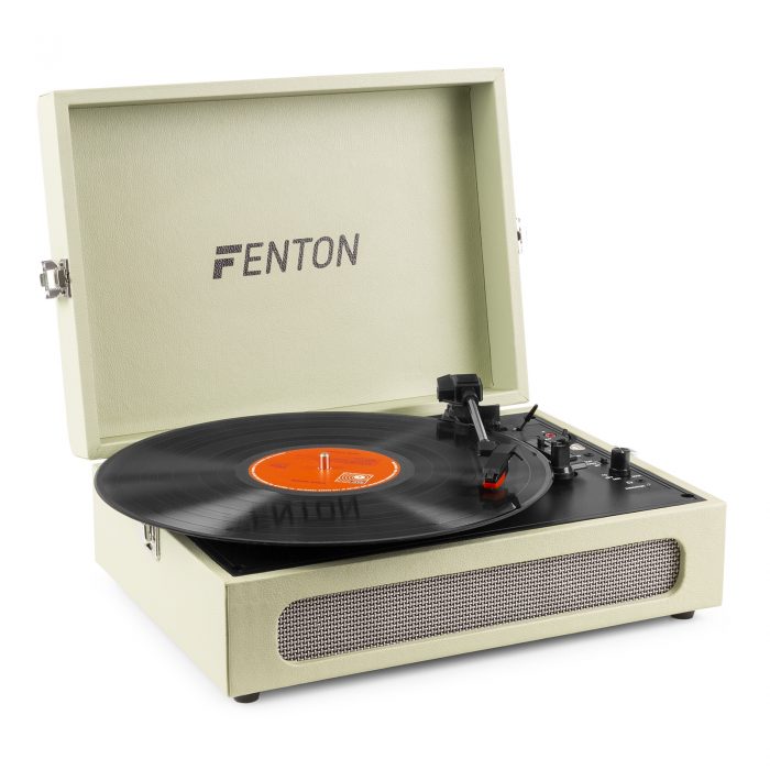 FENTON – Gramofon w walizce RP118C Fenton wejście/wyjście BT zielony+ winyl gratis 13