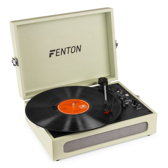 FENTON – Gramofon w walizce RP118C Fenton wejście/wyjście BT zielony+ winyl gratis 8