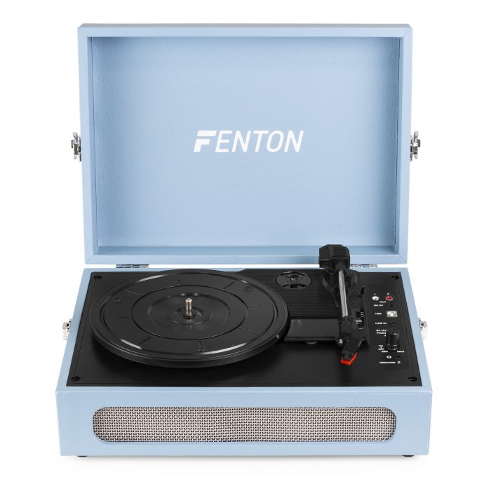 FENTON – Gramofon w walizce RP118E Fenton wejście/wyjście BT niebieski+ winyl gratis 11