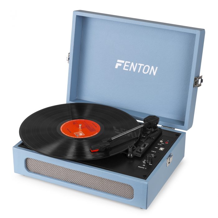FENTON – Gramofon w walizce RP118E Fenton wejście/wyjście BT niebieski+ winyl gratis 12