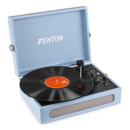 FENTON – Gramofon w walizce RP118E Fenton wejście/wyjście BT niebieski+ winyl gratis 2