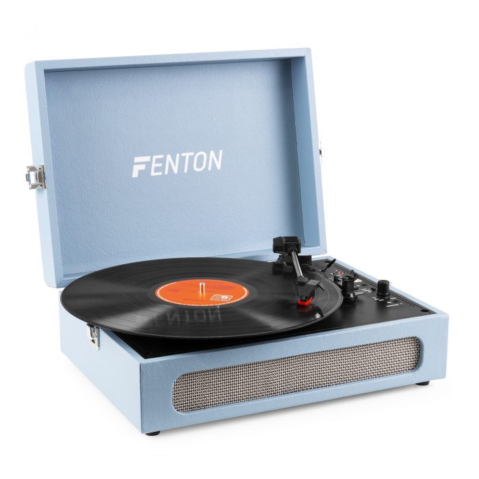 FENTON – Gramofon w walizce RP118E Fenton wejście/wyjście BT niebieski+ winyl gratis 13