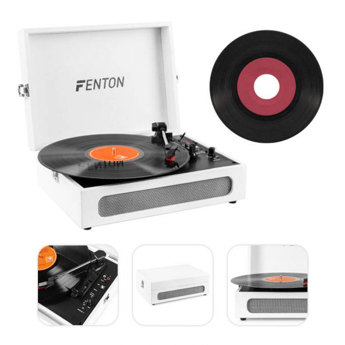 FENTON – Gramofon w walizce RP118F Fenton wejście/wyjście BT beżowy+ winyl gratis 9