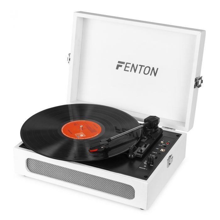 FENTON – Gramofon w walizce RP118F Fenton wejście/wyjście BT beżowy+ winyl gratis 12