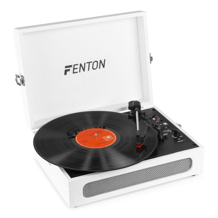 FENTON – Gramofon w walizce RP118F Fenton wejście/wyjście BT beżowy+ winyl gratis 8