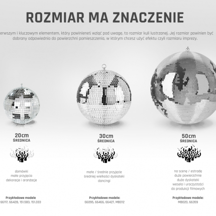 Ibiza Light – Napęd sieciowy do kul lustrzanych 50cm 3