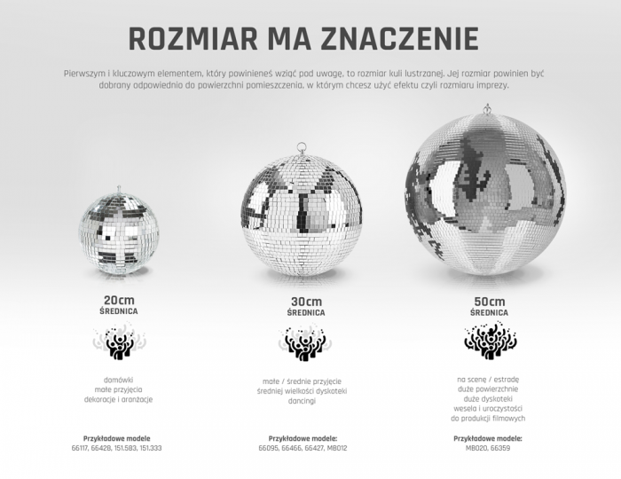 Ibiza Light – Napęd sieciowy do kul lustrzanych 50cm 9