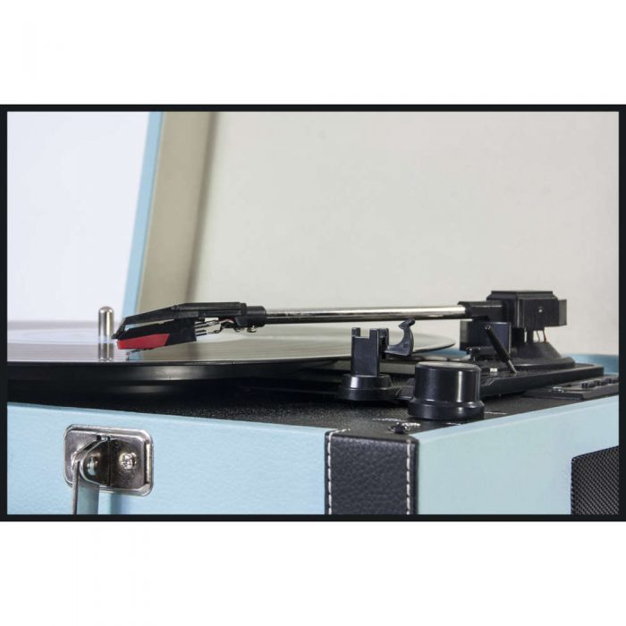 Madison – Gramofon w walizce MAD-RETROCASE-BLU Madison BT USB SD niebieski+ winyl gratis 13