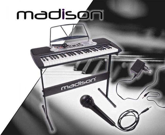 Madison – Zestaw: Keyboard MEK54100 Madison 54 klawisze+ statyw 8
