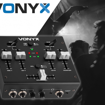 VONYX – Mikser 3-kanałowy USB VDJ2USB  Vonyx 3