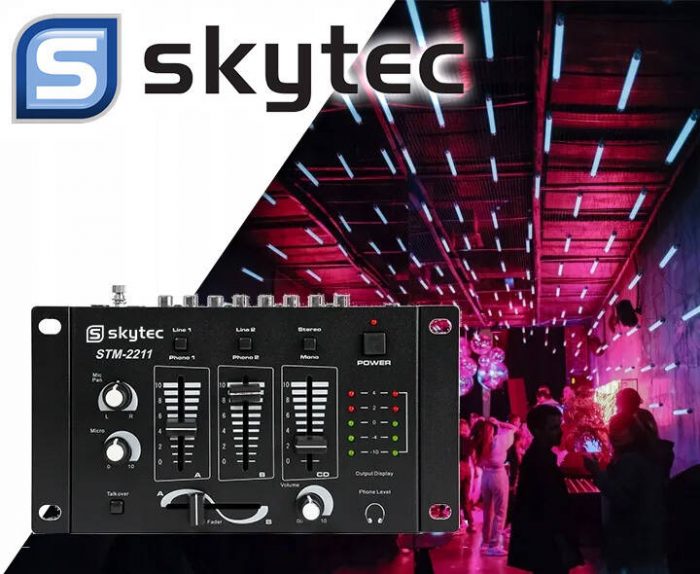 Skytec – Mikser 4-kanałowy dla DJ’a 12