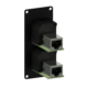 CAYMON CASY168/B Panel CASY z przejściem: 2x etherCON – RJ45, 1-modułowy, wersja czarna - obrazek 2