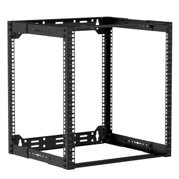 caymon-opr312a-b-szkieletowa-szafa-rack-19-z-regulacja-glebokosci-od-300-do-450-mm-12u-czarna CAYMON OPR312AB Szkieletowa szafa rack 19” z regulacją głębokości od 300 do 450 mm, 12U, czarna - obrazek 1