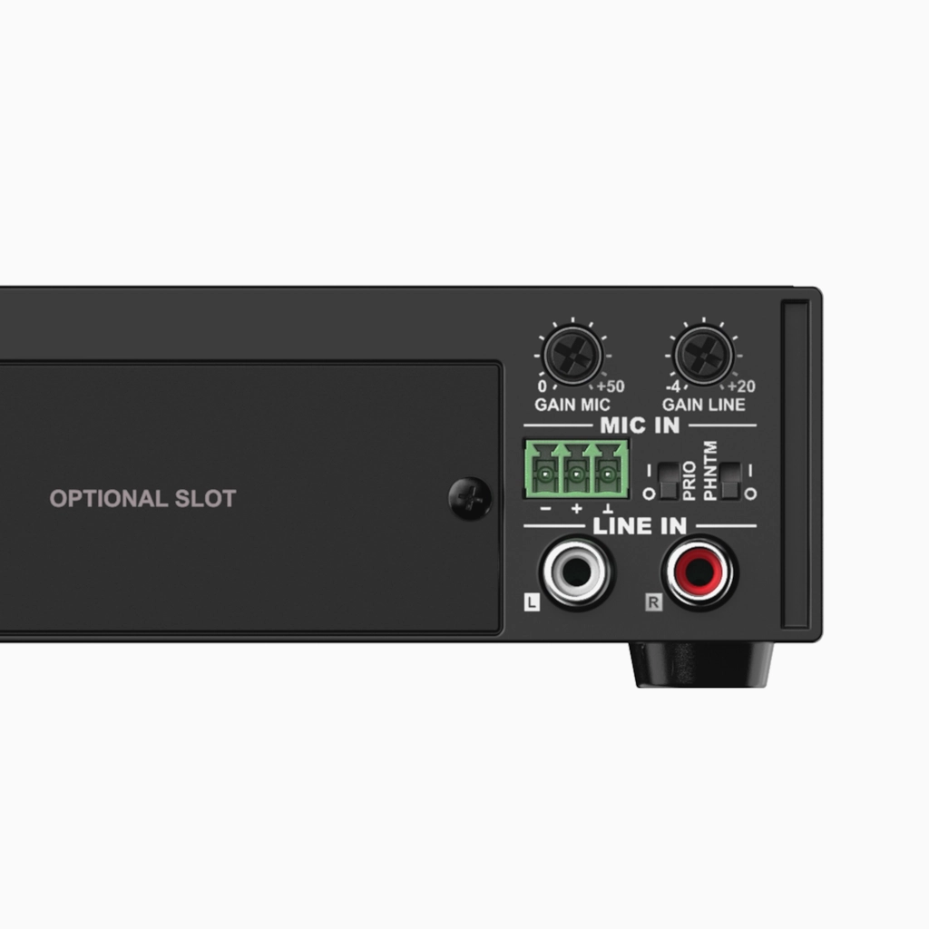 AUDAC MFA208 Rozwiązanie audio all-in-one: 2 x 40W przy 4 Ohm – 80W przy 70/100V