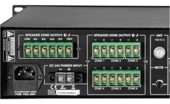 HQM 4120/MT - Wzmacniacz 100V / 8 ohm - obrazek 5