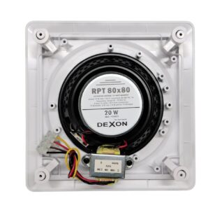 Głośnik sufitowy dwudrożny z transformatorem Dexon RPT 80x80