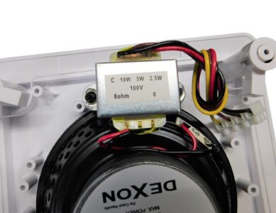 Głośnik sufitowy dwudrożny z transformatorem Dexon RPT 80x80